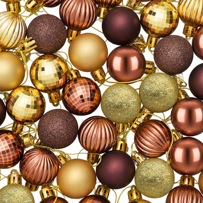 Christmas Ball Set 150 pcs Brown and Gold 3 cm Polystyrene