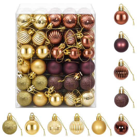 Christmas Ball Set 150 pcs Brown and Gold 3 cm Polystyrene