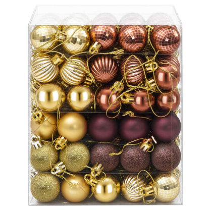 Christmas Ball Set 150 pcs Brown and Gold 3 cm Polystyrene