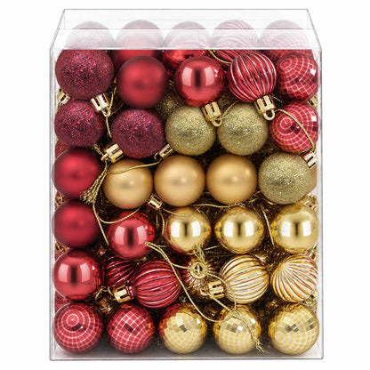 Christmas Ball Set 150 pcs Gold and Wine Red 3 cm Polystyrene