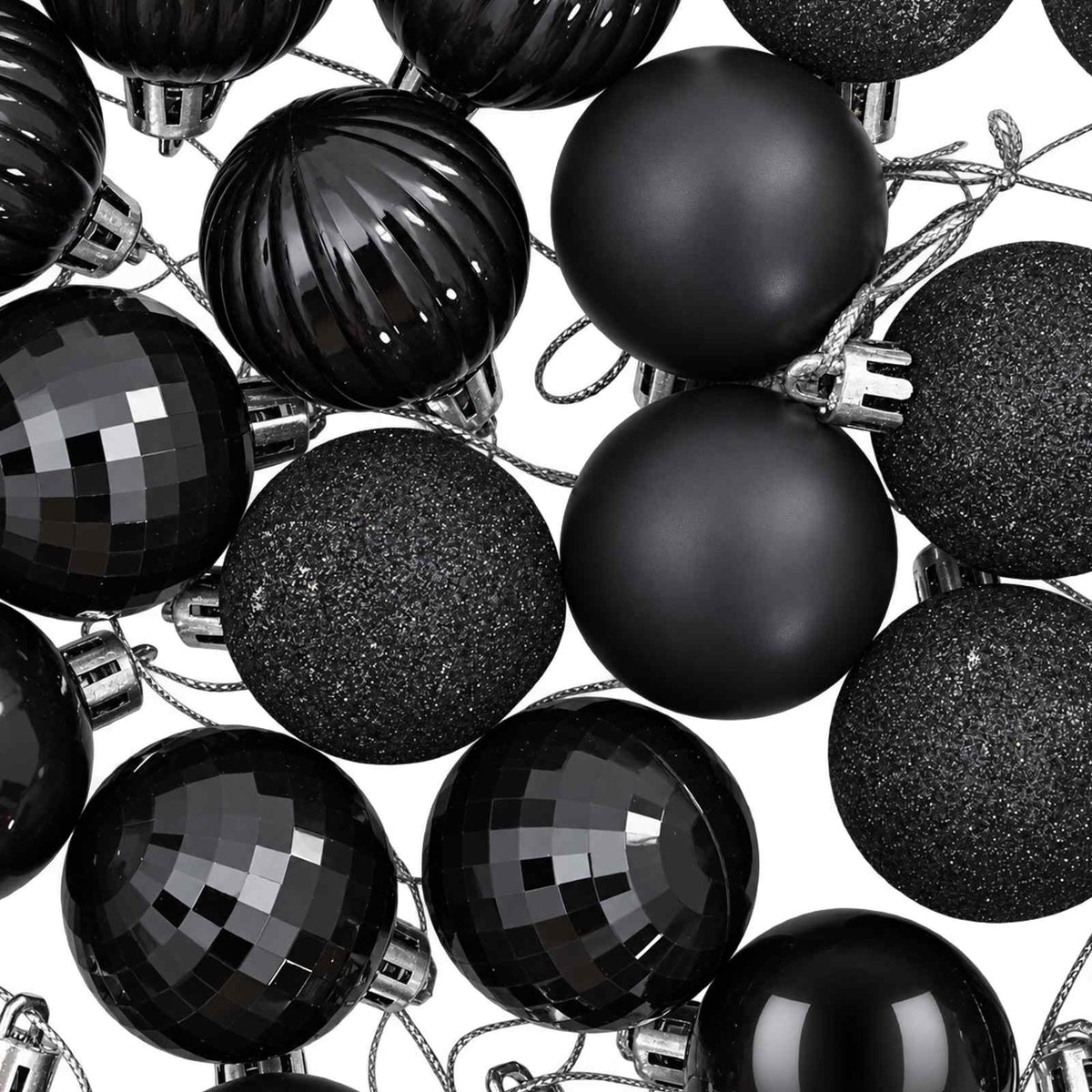 Christmas Ball Set 100 pcs Black 4 cm Polystyrene
