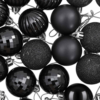 Christmas Ball Set 100 pcs Black 4 cm Polystyrene