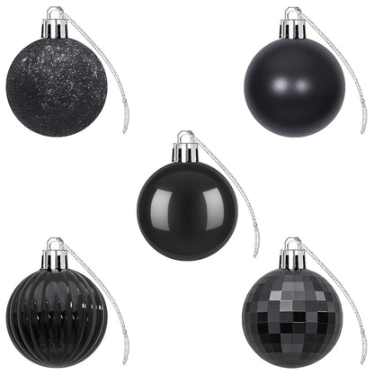 Christmas Ball Set 100 pcs Black 4 cm Polystyrene