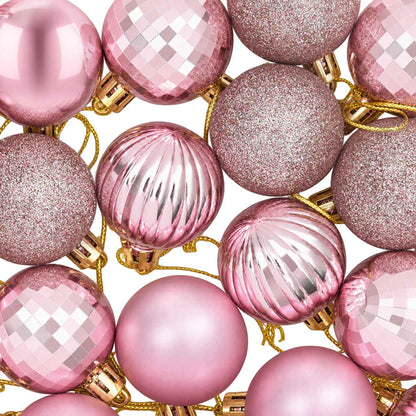 Christmas Ball Set 100 pcs Pink 4 cm Polystyrene