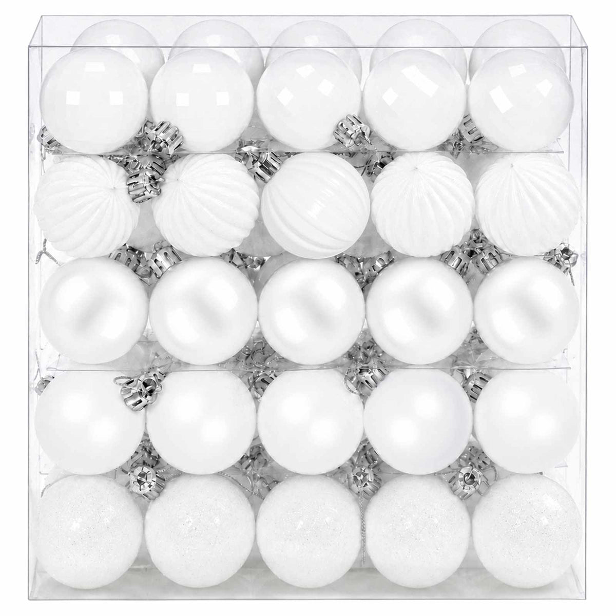 Christmas Ball Set 100 pcs White 4 cm Polystyrene