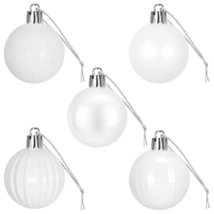 Christmas Ball Set 100 pcs White 4 cm Polystyrene
