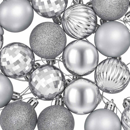 Christmas Ball Set 100 pcs Silver 4 cm Polystyrene