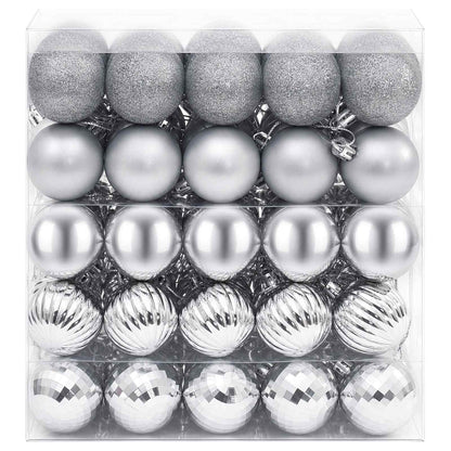 Christmas Ball Set 100 pcs Silver 4 cm Polystyrene