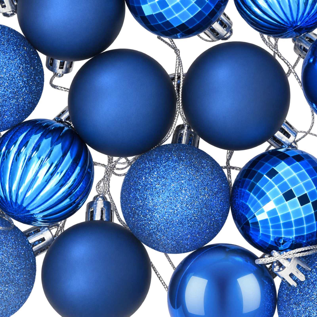 Christmas Ball Set 100 pcs Blue 4 cm Polystyrene