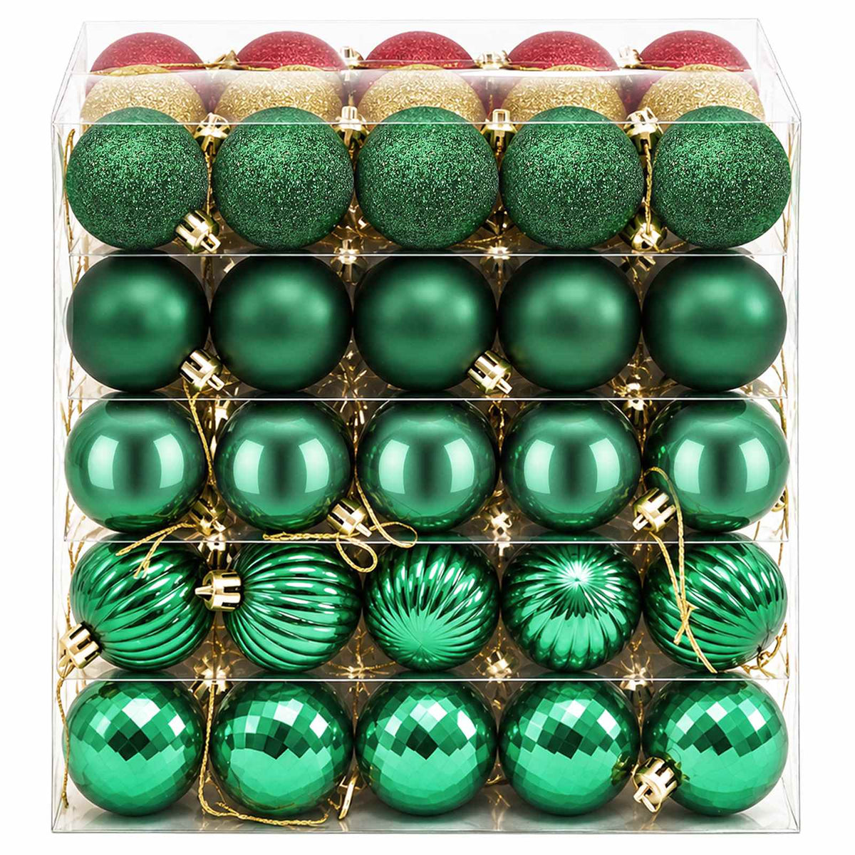 Christmas Ball Set 100 pcs Red, Gold and Green 4 cm Polystyrene