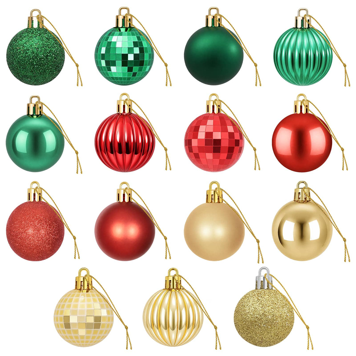 Christmas Ball Set 100 pcs Red, Gold and Green 4 cm Polystyrene