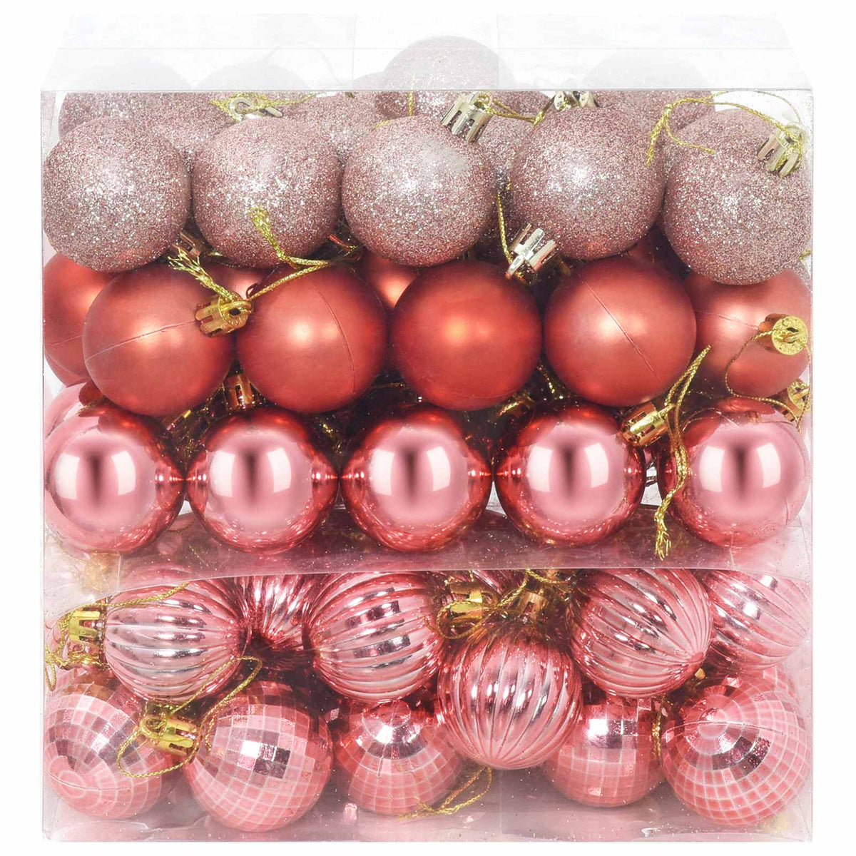 Christmas Ball Set 100 pcs Pink and Rose 4 cm Polystyrene