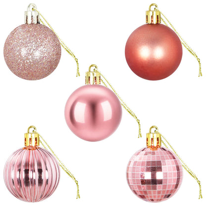 Christmas Ball Set 100 pcs Pink and Rose 4 cm Polystyrene