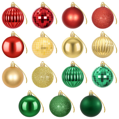 Christmas Ball Set 75 pcs Red, Gold and Green 6 cm Polystyrene
