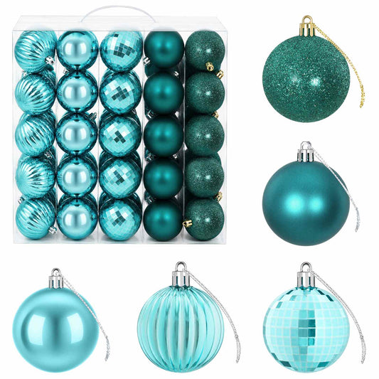 Christmas Ball Set 75 pcs Green 6 cm Polystyrene