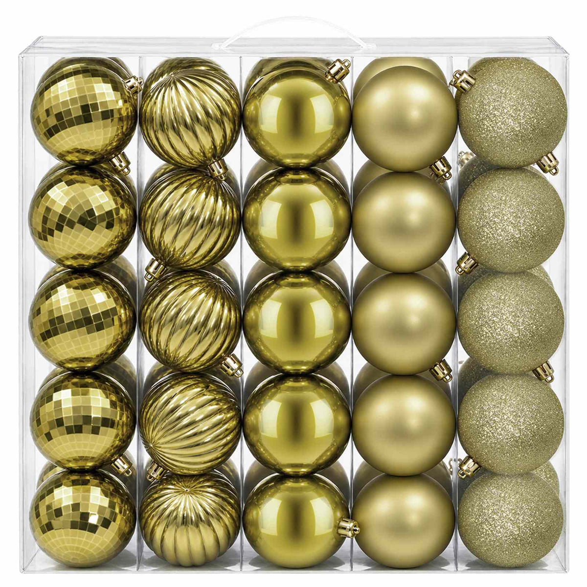 Christmas Ball Set 50 pcs Light Green 8 cm Polystyrene
