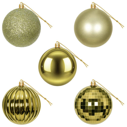 Christmas Ball Set 50 pcs Light Green 8 cm Polystyrene