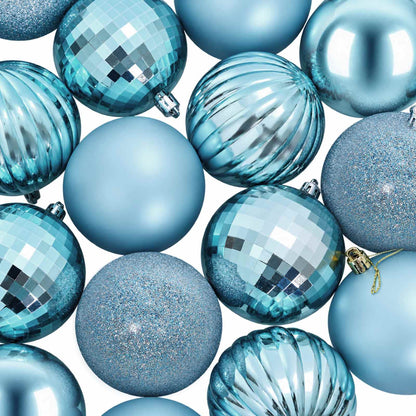 Christmas Ball Set 50 pcs Turquoise 8 cm Polystyrene