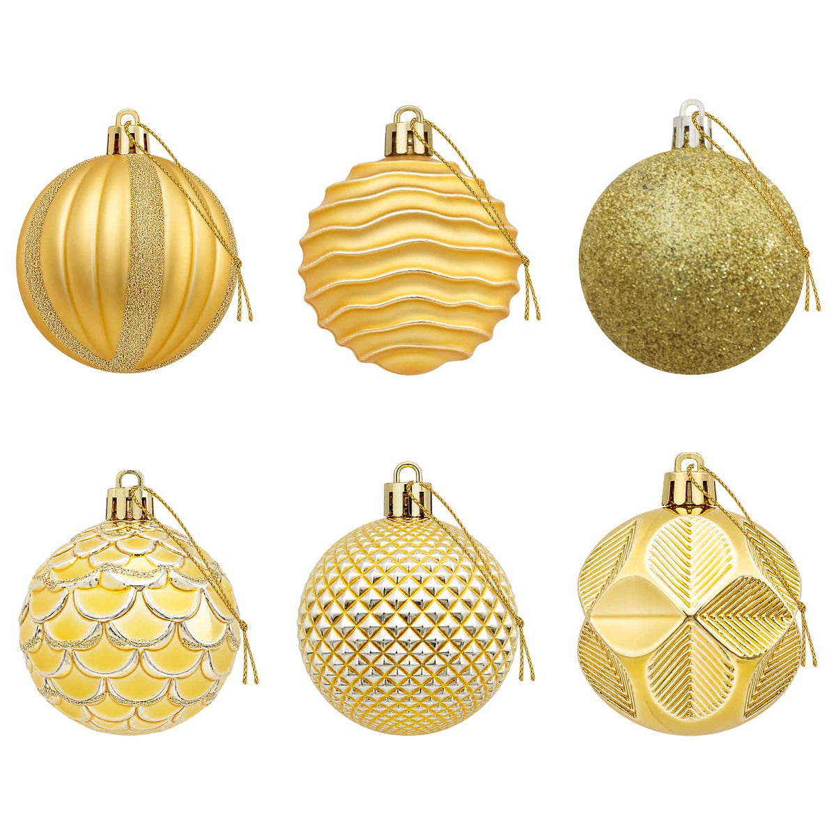 Christmas Ball Set 36 pcs Gold 6 cm Polystyrene