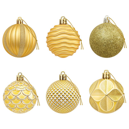 Christmas Ball Set 36 pcs Gold 6 cm Polystyrene