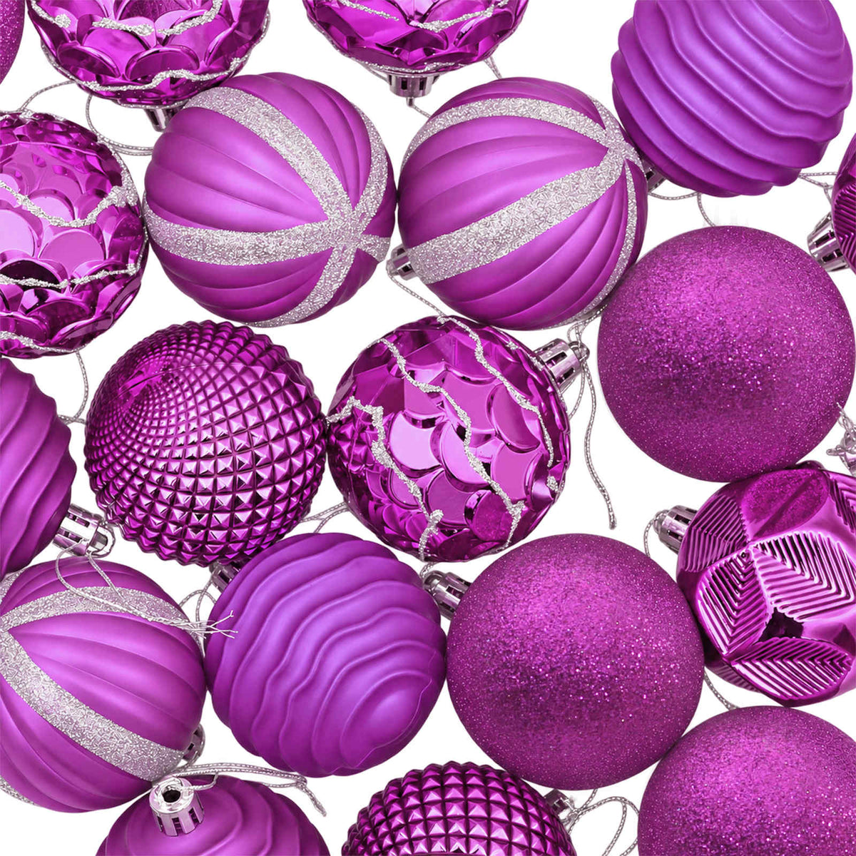 Christmas Ball Set 36 pcs Lilac 6 cm Polystyrene