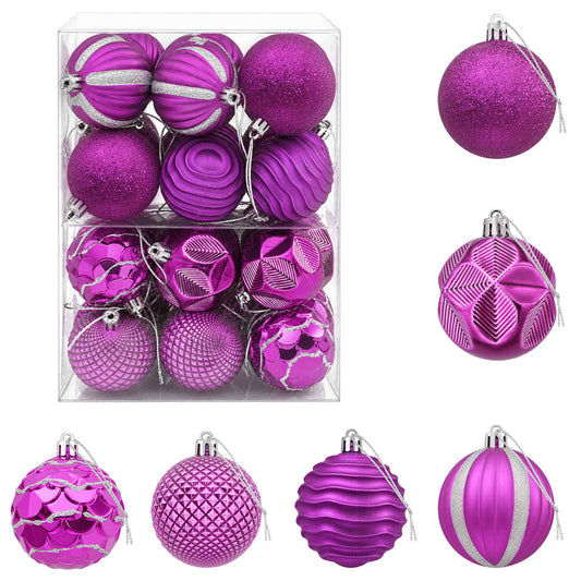 Christmas Ball Set 36 pcs Lilac 6 cm Polystyrene