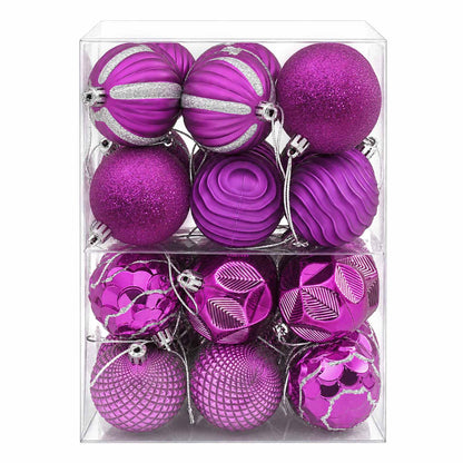 Christmas Ball Set 36 pcs Lilac 6 cm Polystyrene