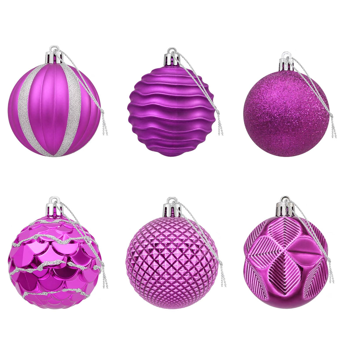 Christmas Ball Set 36 pcs Lilac 6 cm Polystyrene