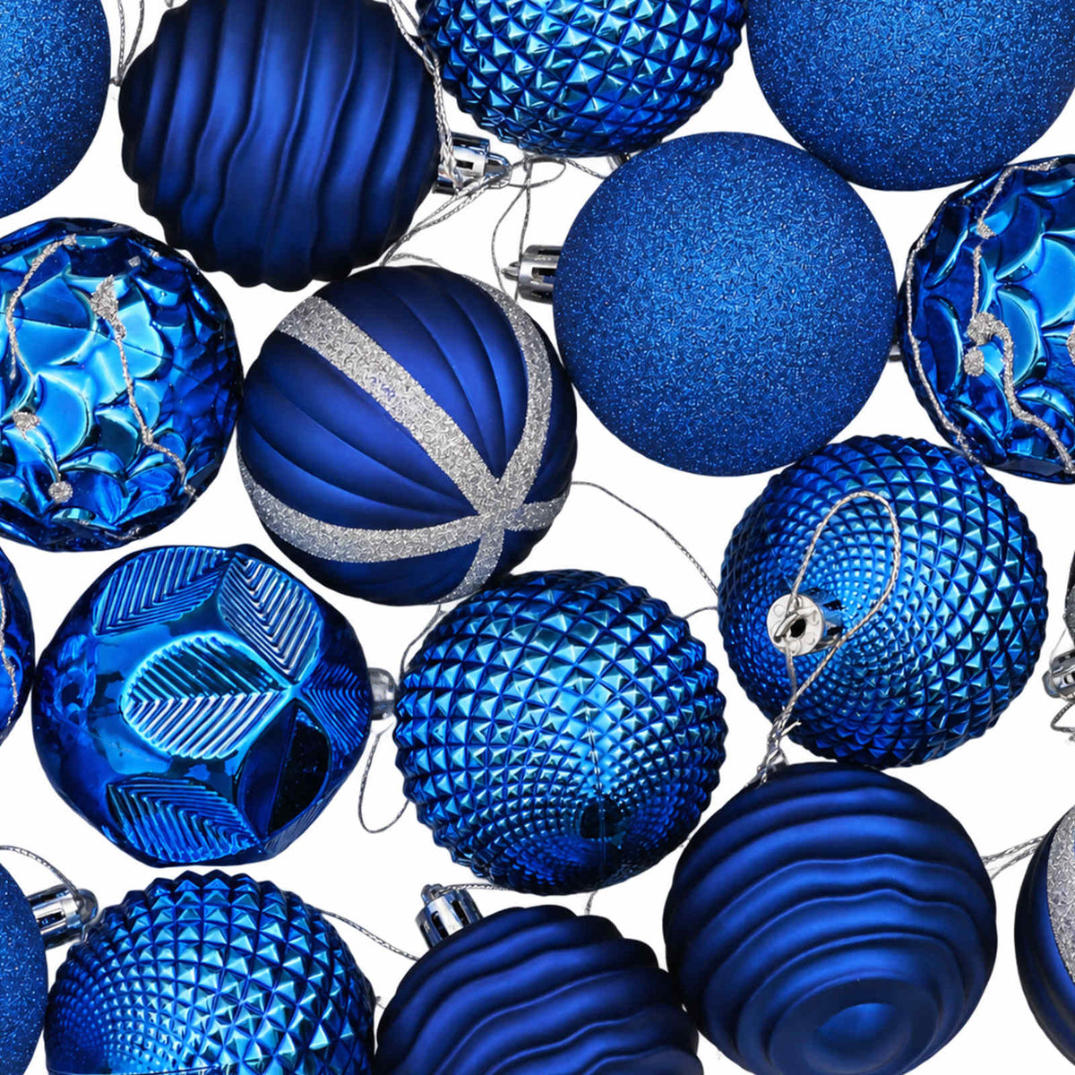 Christmas Ball Set 36 pcs Blue 6 cm Polystyrene