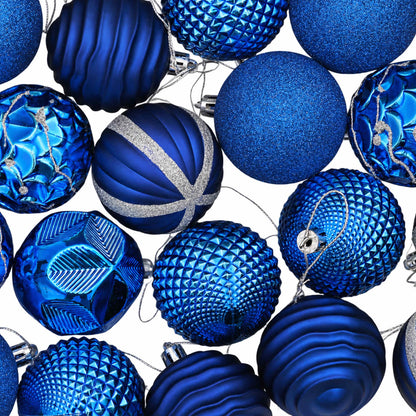 Christmas Ball Set 36 pcs Blue 6 cm Polystyrene