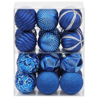 Christmas Ball Set 36 pcs Blue 6 cm Polystyrene