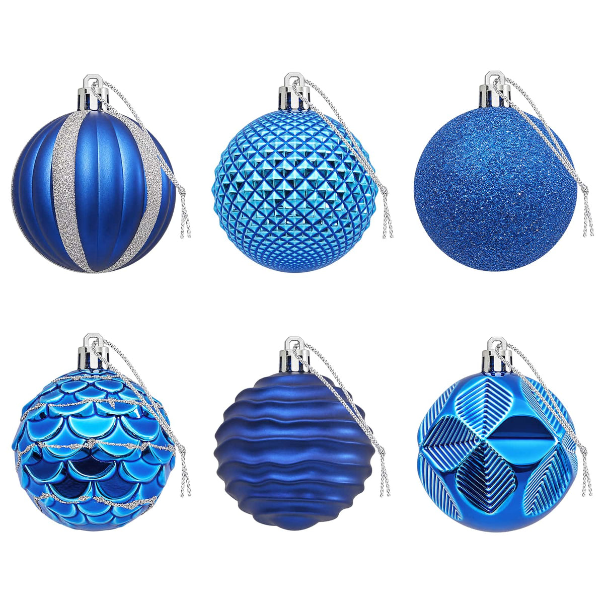 Christmas Ball Set 36 pcs Blue 6 cm Polystyrene