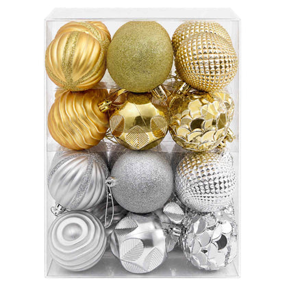 Christmas Ball Set 36 pcs Silver and Gold 6 cm Polystyrene