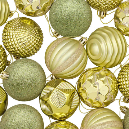 Christmas Ball Set 36 pcs Light Green 6 cm Polystyrene