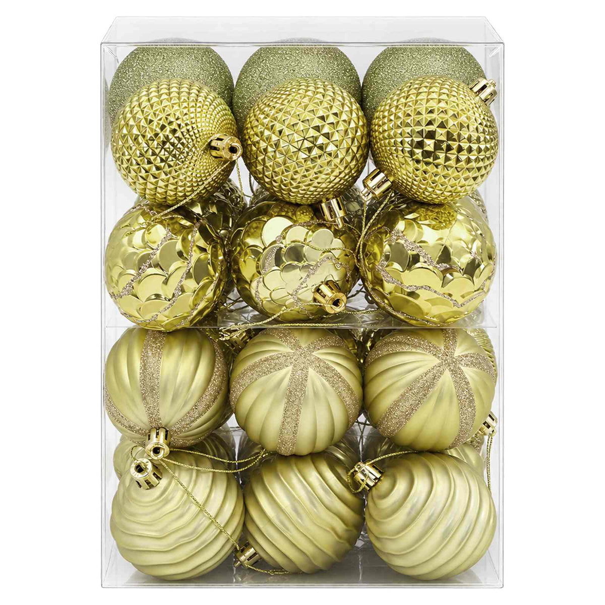 Christmas Ball Set 36 pcs Light Green 6 cm Polystyrene