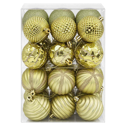 Christmas Ball Set 36 pcs Light Green 6 cm Polystyrene