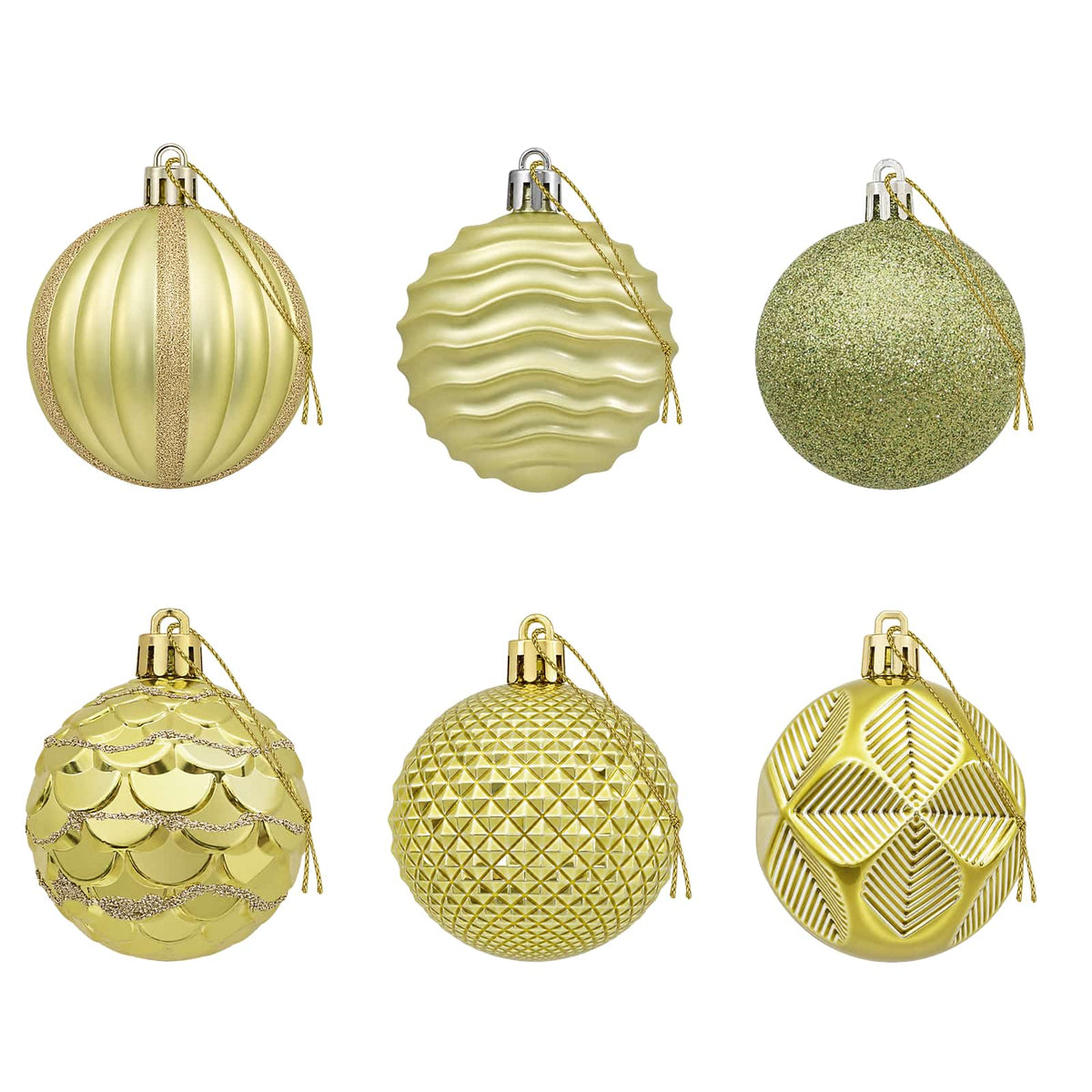 Christmas Ball Set 36 pcs Light Green 6 cm Polystyrene