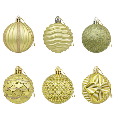 Christmas Ball Set 36 pcs Light Green 6 cm Polystyrene