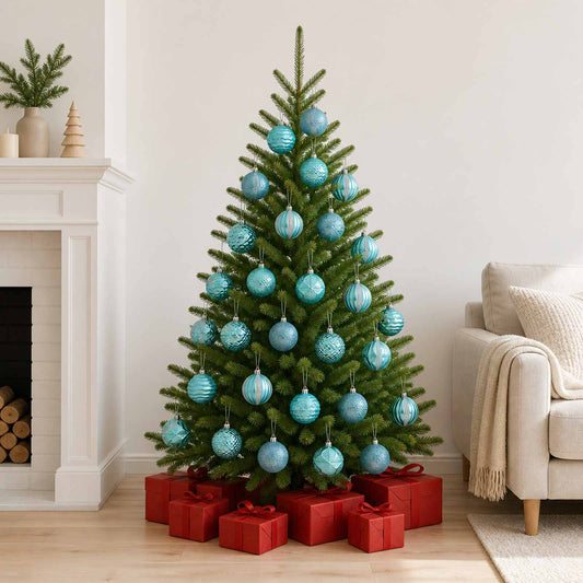 Christmas Ball Set 36 pcs Turquoise 6 cm Polystyrene