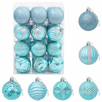 Christmas Ball Set 36 pcs Turquoise 6 cm Polystyrene