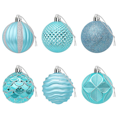 Christmas Ball Set 36 pcs Turquoise 6 cm Polystyrene