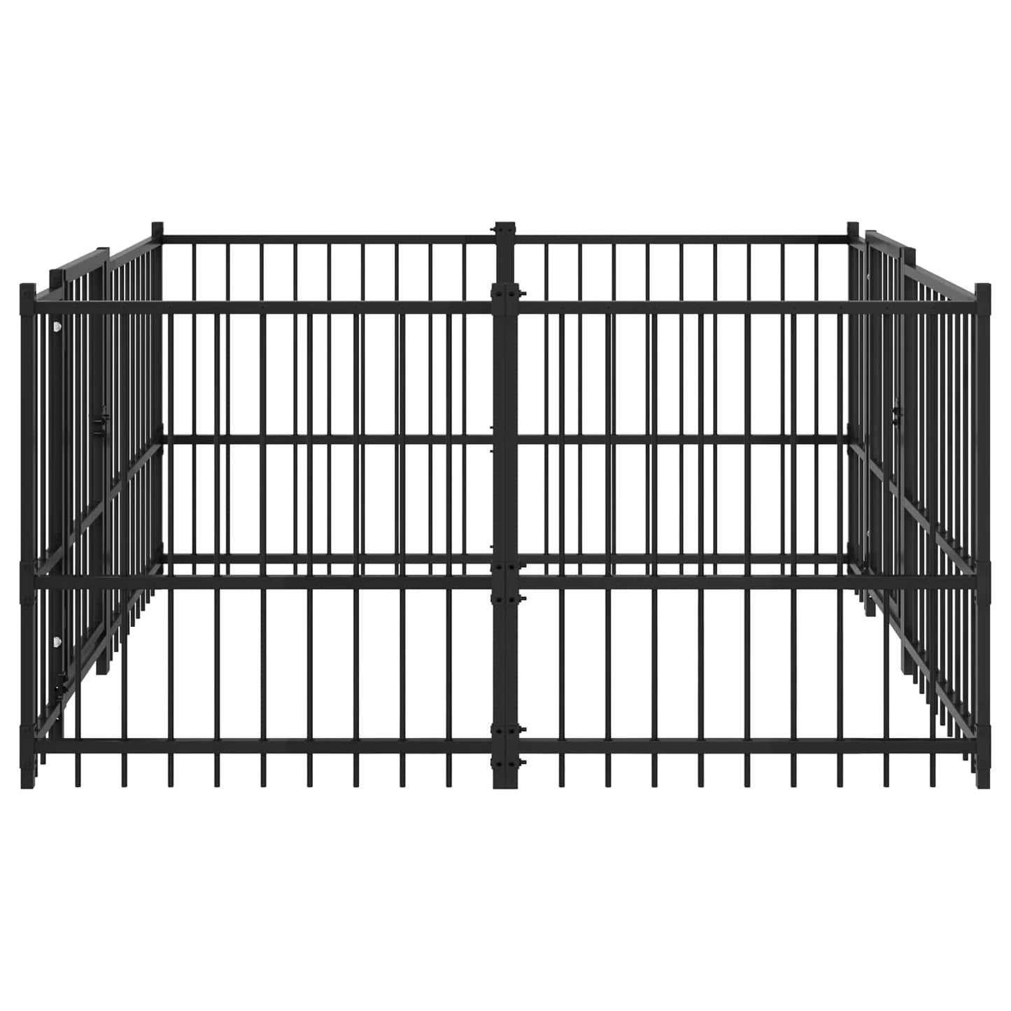 Outdoor Dog Playpen Black 192 x 192 x 100 cm Steel