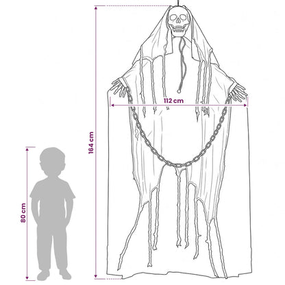 Halloween Hanging Grim Reaper SPOOKA Black 112 x 164 cm