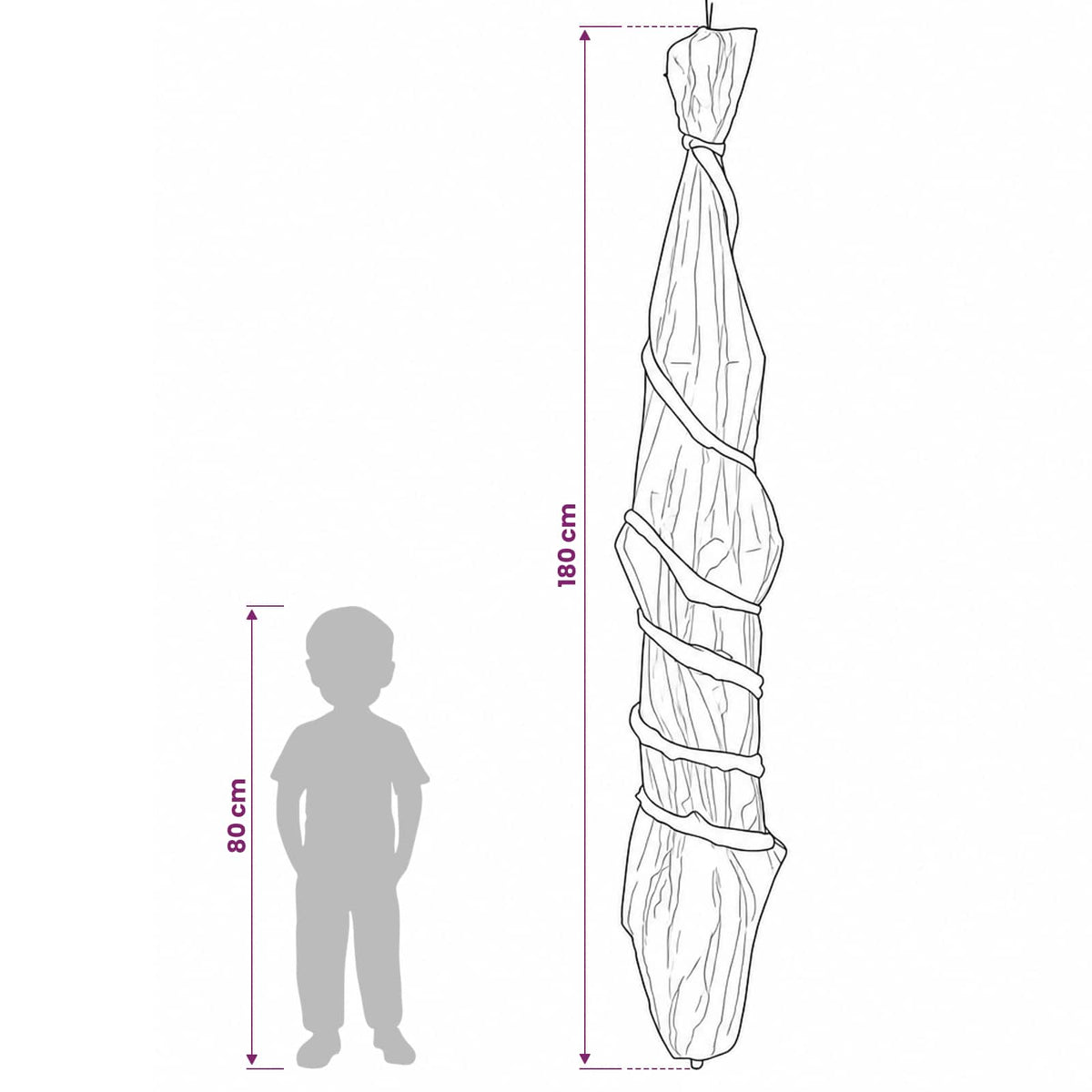 Hanging Cocoon Corpse SPOOKA Light Green 180 cm Foam