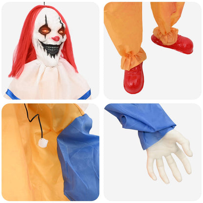 Halloween Scary Clown SPOOKA Yellow and Blue 126.5 x 180 cm