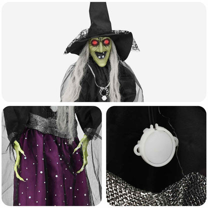 Halloween Hanging Witch SPOOKA Purple 30 x 133 cm