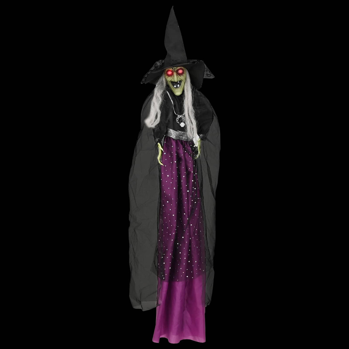 Halloween Hanging Witch SPOOKA Purple 30 x 133 cm