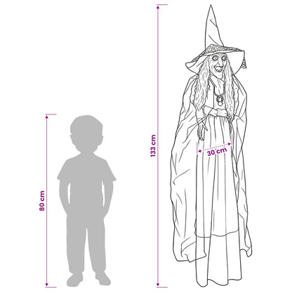 Halloween Hanging Witch SPOOKA Purple 30 x 133 cm