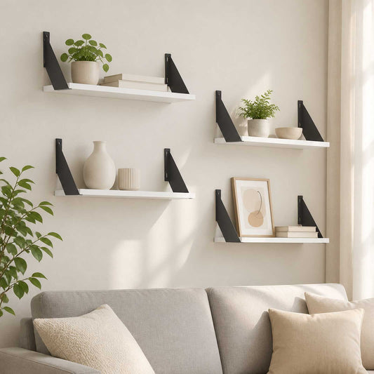 Wall Shelves 4 pcs White 50 x 20 x 17 cm