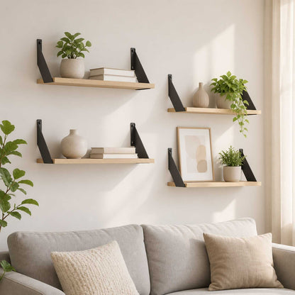 Wall Shelves 4 pcs Sonoma Oak 50 x 20 x 17 cm